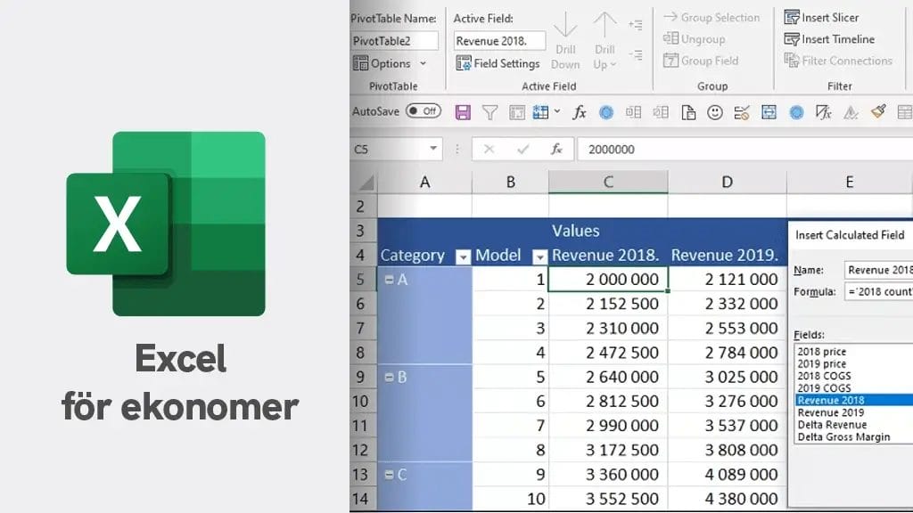 Excel för ekonomer – En anpassad Excelkurs för dig som är ekonom