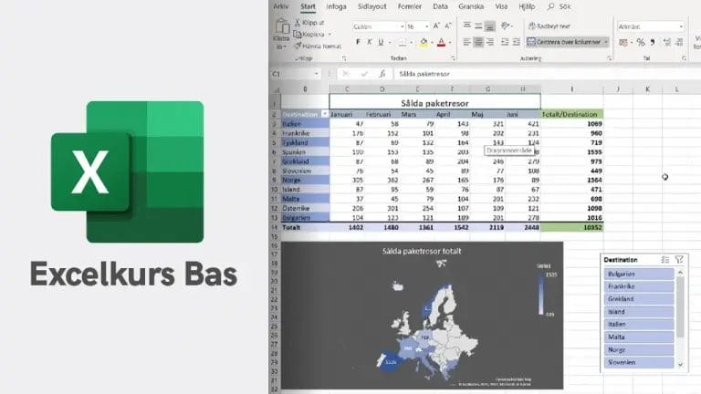 Excelkurs Bas – En komplett grundkurs i Excel